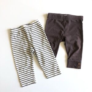 GAP 6-12M Bundle Polka Dot / Stripe Cotton Legging